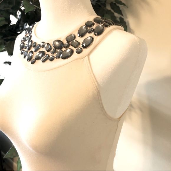 Eight Sixty White Beaded Halter Top ~ Size: XS - Picture 3 of 13